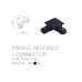 Įleidžiamo bėgelio jungtis PROFILE RECESSED L-CONNECTOR BLACK